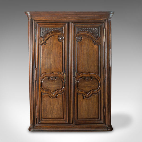 Antique Continental Armoire, French, Oak, Wardrobe, Mid-19th Century, Circa 1850 - London Fine Antiques