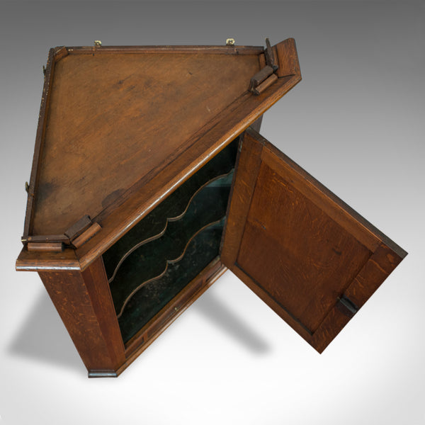 Antique Corner Cabinet, English, Georgian, Oak, Hanging, Wall Cupboard, c.1780 - London Fine Antiques