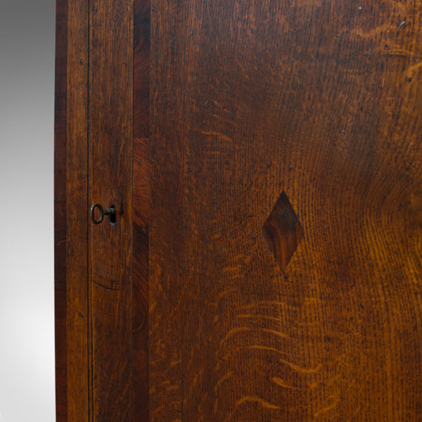 Antique Corner Cabinet, English, Georgian, Oak, Hanging, Wall Cupboard, c.1780 - London Fine Antiques
