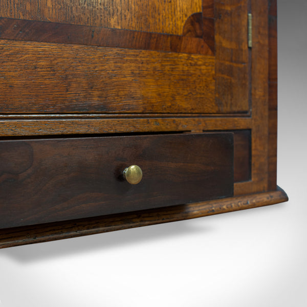 Antique Corner Cabinet, English, Georgian, Oak, Hanging, Wall Cupboard, c.1780 - London Fine Antiques