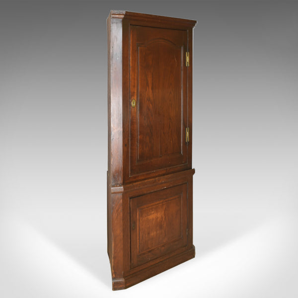 Antique Corner Cabinet, English, Oak, Georgian, Floor Standing Cupboard c.1800 - London Fine Antiques
