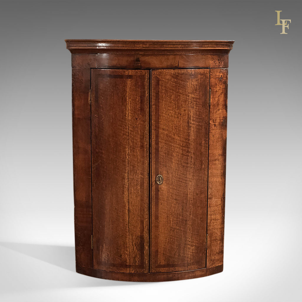 Antique Corner Cabinet, Georgian Hanging Cupboard c1780 - London Fine Antiques
