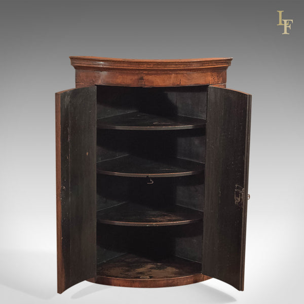 Antique Corner Cabinet, Georgian Hanging Cupboard c1780 - London Fine Antiques