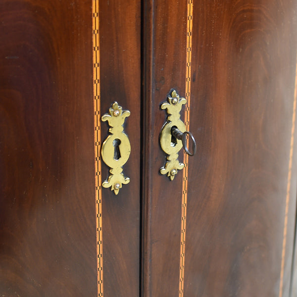 Antique Corner Cabinet, Georgian, Mahogany, Bow Fronted, Hanging, Circa 1780 - London Fine Antiques
