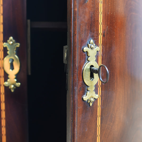 Antique Corner Cabinet, Georgian, Mahogany, Bow Fronted, Hanging, Circa 1780 - London Fine Antiques