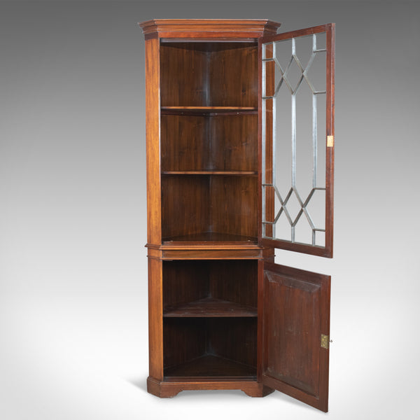 Antique Corner Cabinet, Glazed, Display, Edwardian in Georgian Taste, Circa 1910 - London Fine Antiques