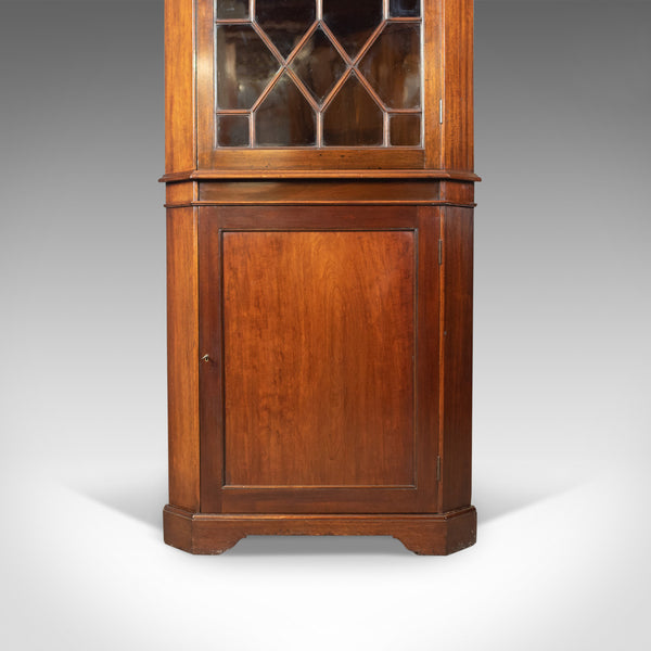 Antique Corner Cabinet, Glazed, Display, Edwardian in Georgian Taste, Circa 1910 - London Fine Antiques