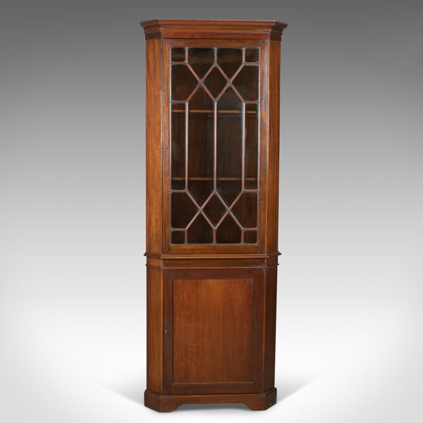 Antique Corner Cabinet, Glazed, Display, Edwardian in Georgian Taste, Circa 1910 - London Fine Antiques