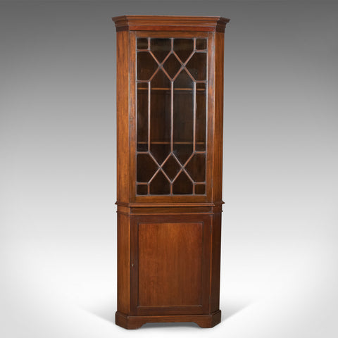 Antique Corner Cabinet, Glazed, Display, Edwardian in Georgian Taste, Circa 1910 - London Fine Antiques