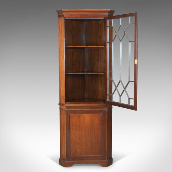 Antique Corner Cabinet, Glazed, Display, Edwardian in Georgian Taste, Circa 1910 - London Fine Antiques