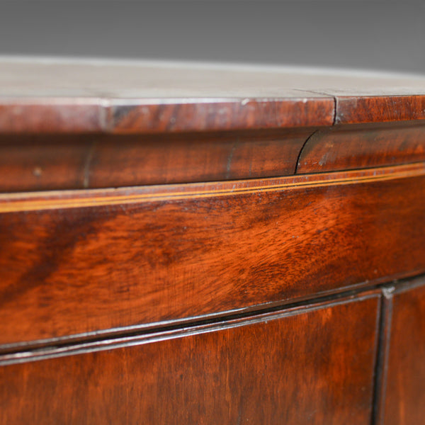 Antique Corner Cabinet, Late Georgian, Bow Fronted, Mahogany, Hanging, c.1800 - London Fine Antiques