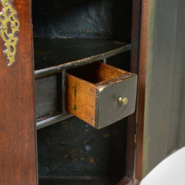 Antique Corner Cabinet, Late Georgian, Bow Fronted, Mahogany, Hanging, c.1800 - London Fine Antiques