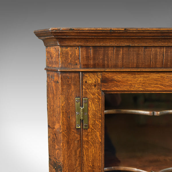 Antique Corner Cabinet, Oak, Mahogany Georgian, Glazed, Hanging, Cupboard, c1770 - London Fine Antiques