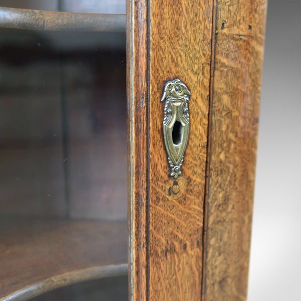 Antique Corner Cabinet, Oak, Mahogany Georgian, Glazed, Hanging, Cupboard, c1770 - London Fine Antiques