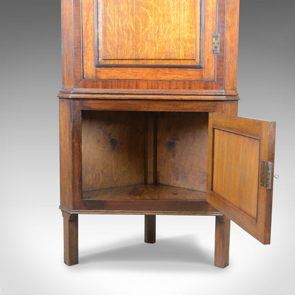 Antique Corner Cabinet on Stand, George III, Oak, Mahogany, c.1770 and Later - London Fine Antiques