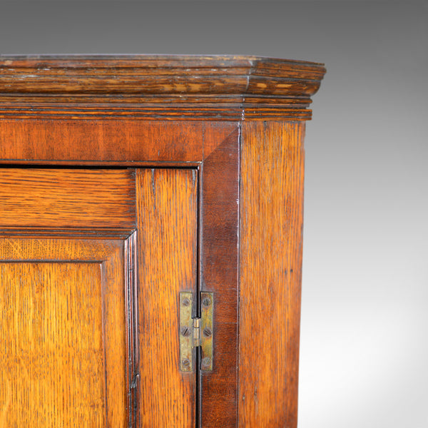 Antique Corner Cabinet on Stand, George III, Oak, Mahogany, c.1770 and Later - London Fine Antiques