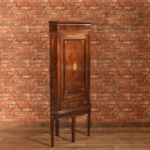 Georgian Oak Corner Cabinet on Stand, c.1760 - London Fine Antiques