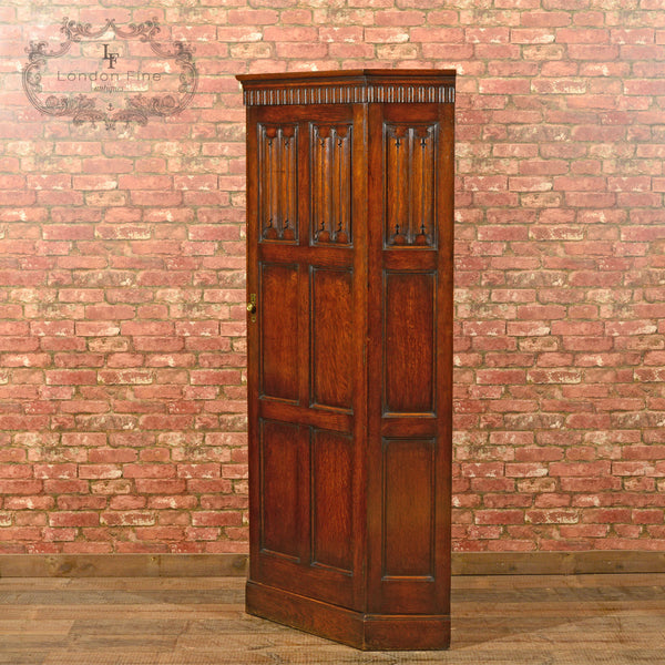 Edwardian Corner Wardrobe, Waring & Gillow, c.1910 - London Fine Antiques