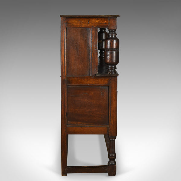 Antique Court Cupboard Georgian English Oak Sideboard Jacobean Taste Circa 1800 - London Fine Antiques