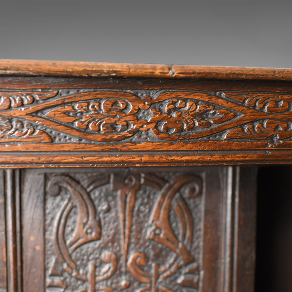 Antique Court Cupboard Georgian English Oak Sideboard Jacobean Taste Circa 1800 - London Fine Antiques