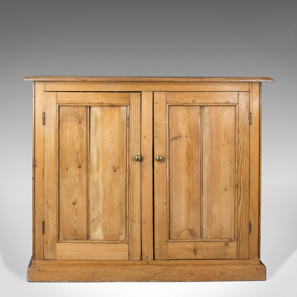 Antique Cupboard, English, Victorian, Kitchen Cabinet, Pine, Yew, Circa 1880 - London Fine Antiques