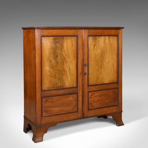 Antique Cupboard, Victorian, Flame Mahogany, Walnut, Cabinet, Circa 1870 - London Fine Antiques