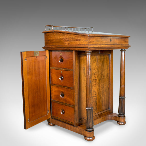 Antique Davenport, Burrey & White, Rosewood, Desk, William IV, Circa 1835 - London Fine Antiques