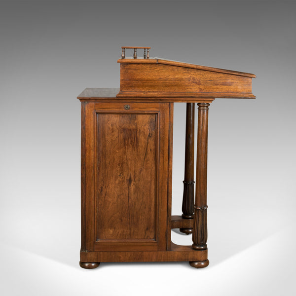 Antique Davenport, Burrey & White, Rosewood, Desk, William IV, Circa 1835 - London Fine Antiques