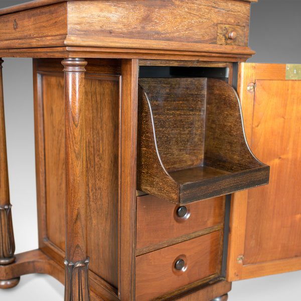 Antique Davenport, Burrey & White, Rosewood, Desk, William IV, Circa 1835 - London Fine Antiques