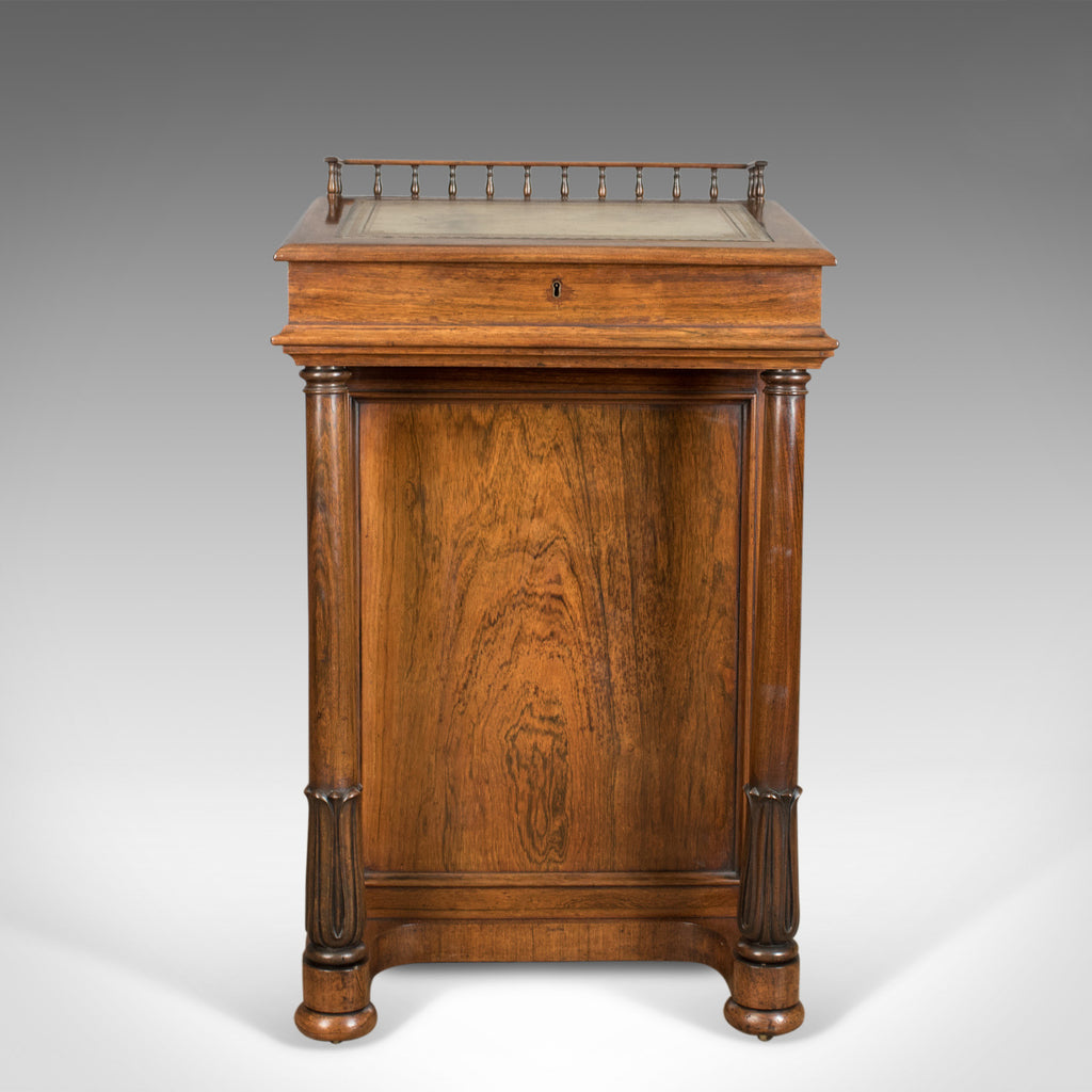 Antique Davenport, Burrey & White, Rosewood, Desk, William IV, Circa 1835 - London Fine Antiques