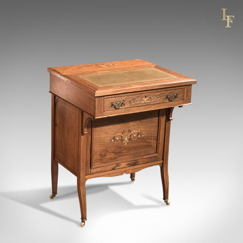 Antique Davenport, Edwardian Tilt Top Desk - London Fine Antiques