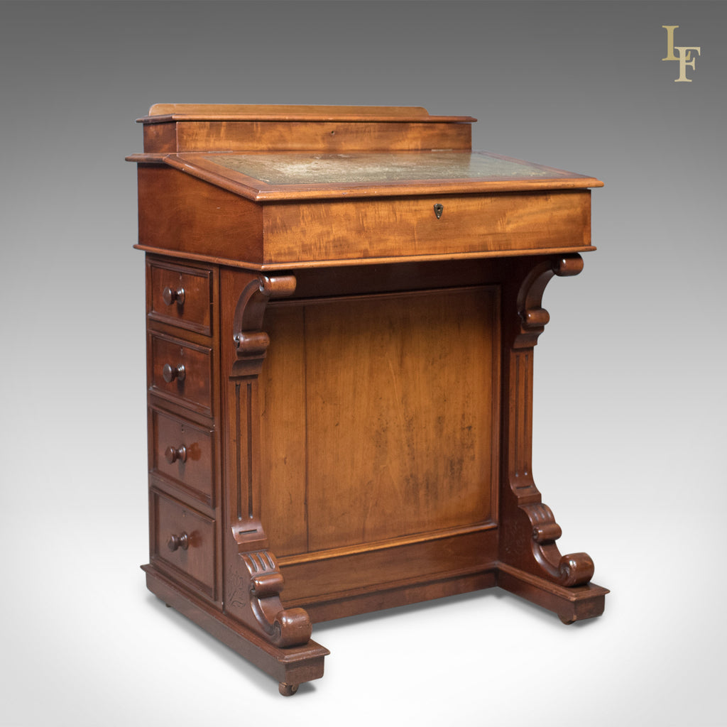 Antique Davenport, English, Victorian Writing Desk, Mahogany, c.1870 - London Fine Antiques