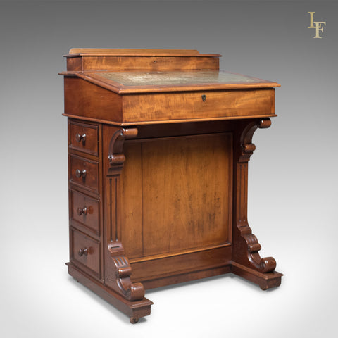 Antique Davenport, English, Victorian Writing Desk, Mahogany, c.1870 - London Fine Antiques