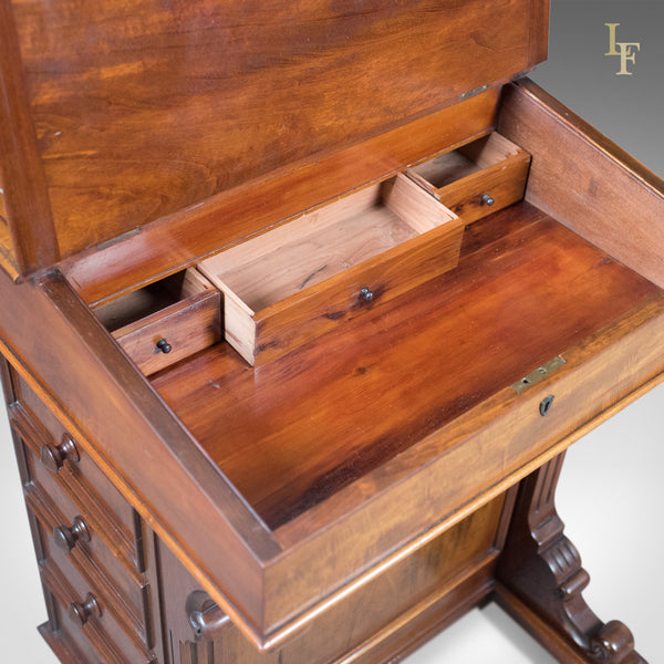 Antique Davenport, English, Victorian Writing Desk, Mahogany, c.1870 - London Fine Antiques