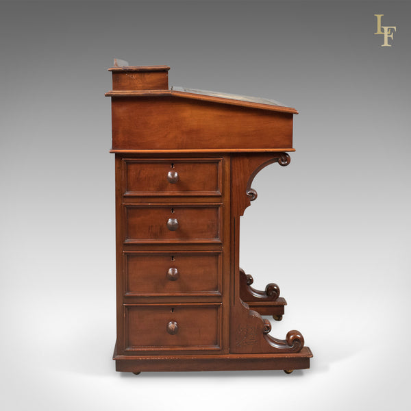 Antique Davenport, English, Victorian Writing Desk, Mahogany, c.1870 - London Fine Antiques