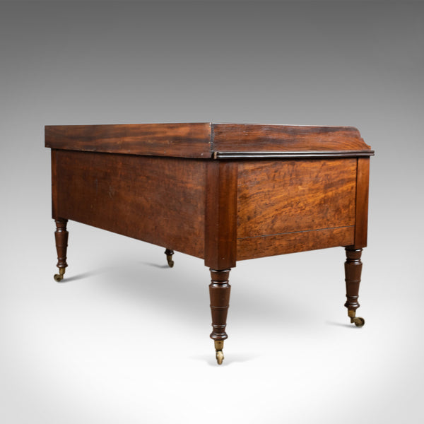 Antique Desk, Large, English, William IV, Mahogany, Kneehole, Circa 1835 - London Fine Antiques