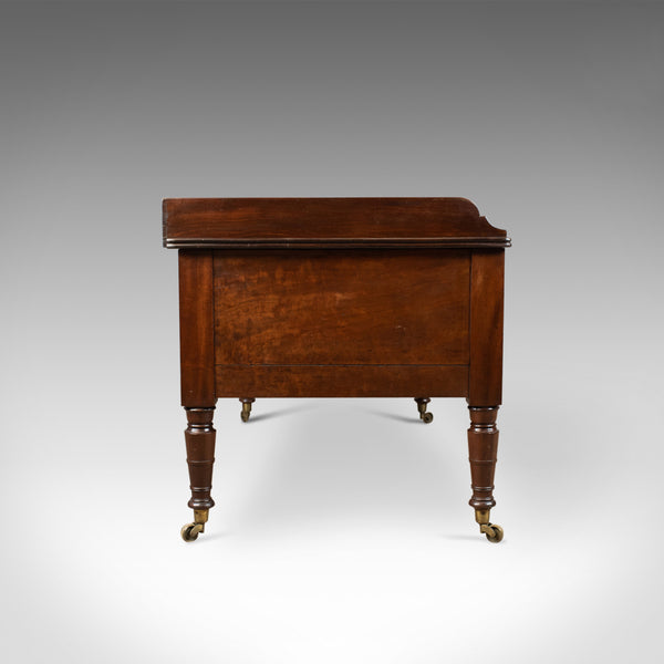 Antique Desk, Large, English, William IV, Mahogany, Kneehole, Circa 1835 - London Fine Antiques