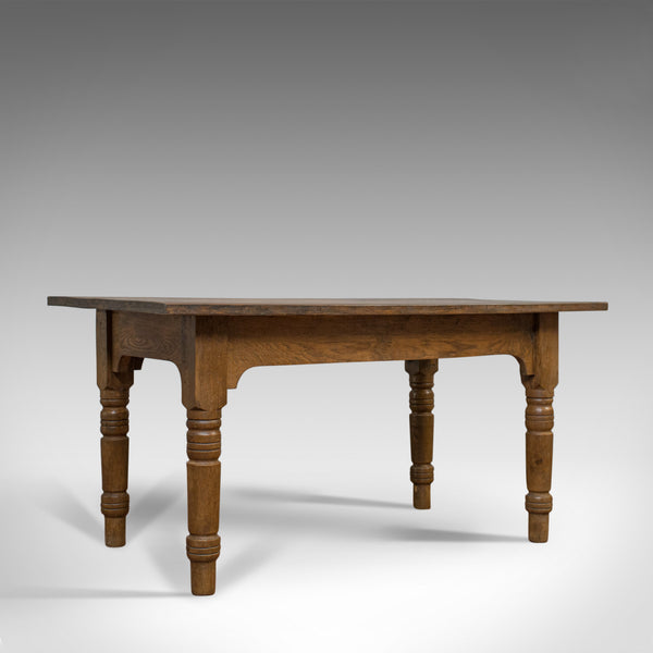 Antique Dining Table, English, Oak, Country Kitchen, Seats 4-6, Circa 1900 - London Fine Antiques