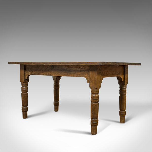 Antique Dining Table, English, Oak, Country Kitchen, Seats 4-6, Circa 1900 - London Fine Antiques
