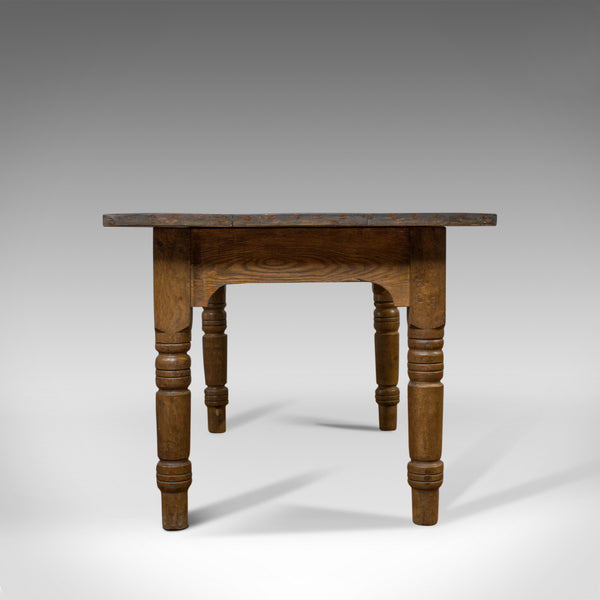 Antique Dining Table, English, Oak, Country Kitchen, Seats 4-6, Circa 1900 - London Fine Antiques