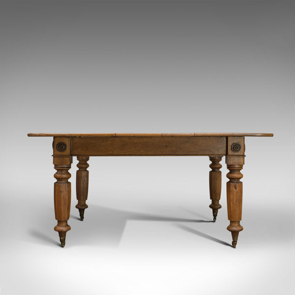 Antique Dining Table, English, Victorian, Oak, Country Kitchen, Seats Six, c1880 - London Fine Antiques