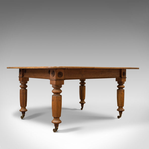 Antique Dining Table, English, Victorian, Oak, Country Kitchen, Seats Six, c1880 - London Fine Antiques