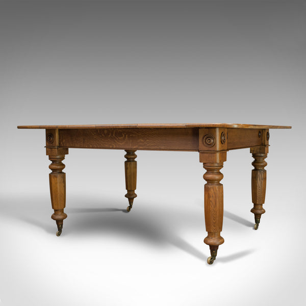 Antique Dining Table, English, Victorian, Oak, Country Kitchen, Seats Six, c1880 - London Fine Antiques