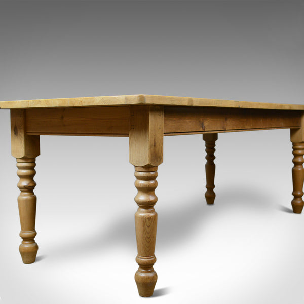 Antique Dining Table, English, Victorian, Pine, Seating 8-10, Country, c1900 - London Fine Antiques