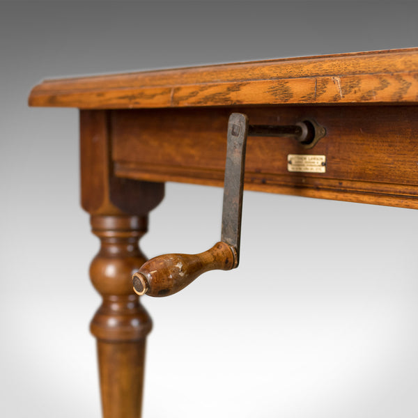 Antique Dining Table, Scottish, Oak, Extending, Seats Six, Matthew Lawson C.1900 - London Fine Antiques