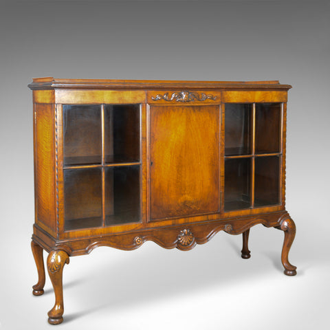 Antique Display Cabinet, Edwardian, Walnut, Waring and Gillows Ltd, Circa 1910 - London Fine Antiques