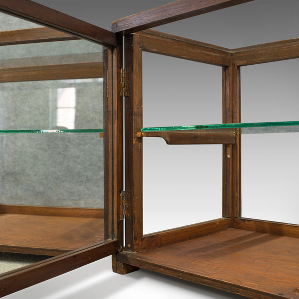 Antique Display Cabinet, Shop Fitting, English, Victorian, Oak Circa 1900 - London Fine Antiques