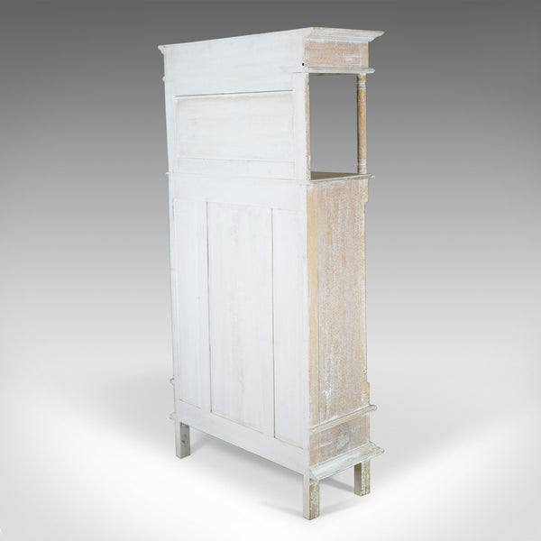Antique Display Cabinet, Tall, French, Limed Oak Cupboard, Early 20th Century - London Fine Antiques