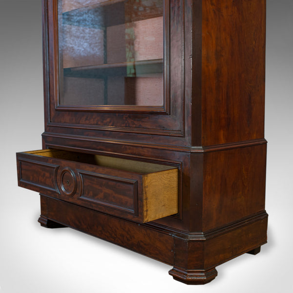 Antique Display Cabinet, Victorian, Flame Mahogany Vitrine, Circa 1850 - London Fine Antiques