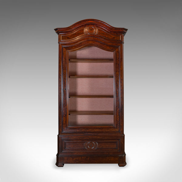 Antique Display Cabinet, Victorian, Flame Mahogany Vitrine, Circa 1850 - London Fine Antiques